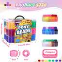 JOICEE 10000Pcs Pony Beads Bulk, 30 Assorted Colors Kandi Beads Rainbow Pony Beads for Making Friendship Bracelet Necklaces Jewelry Hair Braiding DIY Craft Gifts