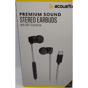 Acoustix Premium Sound Stereo Earbuds With Usb C Connector