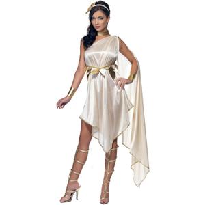 Smiffys Women Fever Goddess Costume (S - US Size 6-8, Cream)