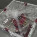 Christmas Lighted Best Gift Boxes Surprise,50 Warm White LED Lights.White Snowflake Velvet Gift Box&Red Bow,Turned On,Top of The Box Opens to Reveal Santa Claus.Indoor Christmas Home Yard Lawn Decor