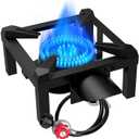 Llamaviva Propane Burner, High Pressure 100,000 BTUs Single Gas Stove with Water Bag& 4.1ft Adjustable Hose with Regulator,Propane Stove for Outdoor Cooking, Seafood Boil,Turkey Fry