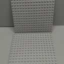 MIMAX Self-Adhesive Baseplates Compatible with DUPLO, Peel-and-Stick Baseplate for DIY Play Table or Wall - 4 Pack (10" x 10") (Light Gray)