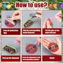 24 Pcs Diamond Art Christmas Ornaments Double Sided Christmas Balls Diamond Painting Xmas Ornaments DIY Red Black Gold Hanging Decorations for Adults Xmas Home Crafts Holiday Party Supplies