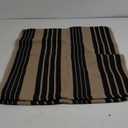 KIMODE Fall Front Door Mat 24"x51", Black and Khaki Striped Layered Door Mat Outdoor, Washable Farmhouse Front Porch Rug Halloween Thanksgiving Decorations, Cotton Hand Woven Entryway Rug