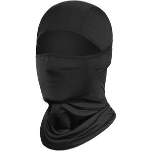 Achiou Balaclava Face Mask, Ski Mask for Men Women Football, Lightweight Sheisty, Ninja Shiesty Sun Hood UV Protector Cycling (Black)