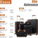 Luggage Sets 6 Piece Suitcases with Wheels,ABS Hard Case Suitcases with Spinner Wheels,Durable Travel Luggage with Combination Lock (Black, 6 Piece Set 16"/20"/24"/28")