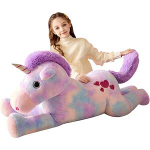 Giant Unicorn Stuffed Animal Plush Soft Toy,43" Large Jumbo Cute Big Size Huge Fluffy Fat Plushie,Birthday Gifts for Kid