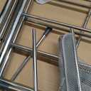 Household Essentials Multi Tier Stainless Steel Laundry Drying Rack with T Bar and Two Side Wings, Silver