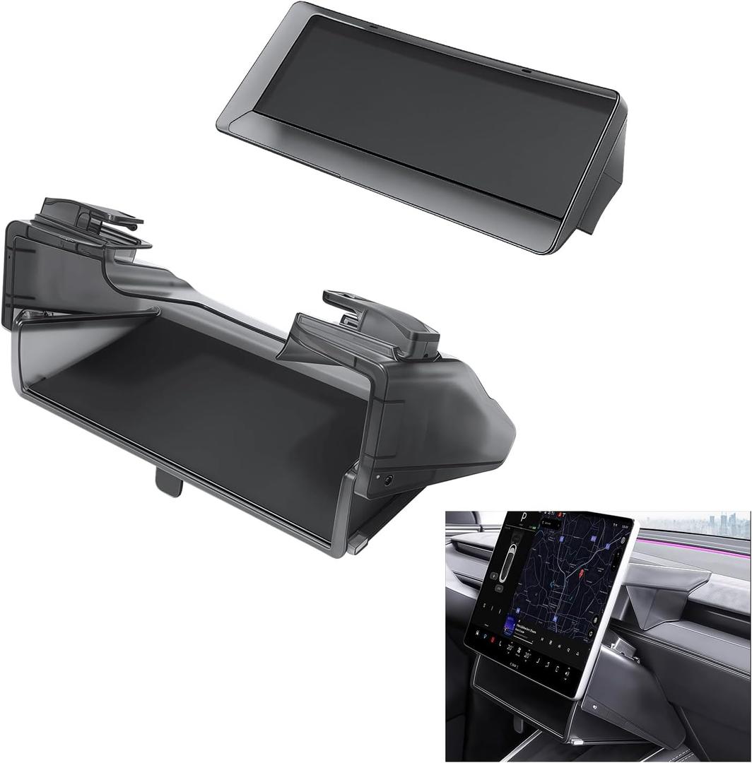 New Upgrade Under Screen Storage Organizer for Tesla Model Y Juniper 2025-2026 & Model 3 Highland 2024-2025, Hidden Console Tray, Black