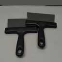 Grill Scraper 2 Pack Stainless Steel Griddle Scraper with 5" Plastic Handle Versatile Food Scraper Tool for Flat Top Teppanyaki BBQ Blackstone Griddle Accessories, 