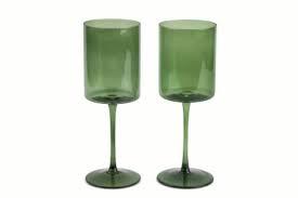 Core Home Wine Glass Set - Green, 2 pk / 14 oz