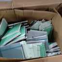Fulmoon 120 Set Small Spiral Notebooks A6 with Pens & Holder, Forest Greens
