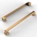 Amerdeco 10 Pack Champagne Bronze Cabinet Pulls 7-1/2 Inch(192mm) Hole Center Cabient Hardware Kitchen Cabinet Handles for Bathroom Drawer Pulls Dresser Pulls ZH0001