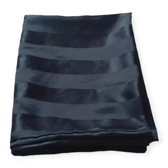 Satin Bedding Silk Collection Two Tone Pillowcase Polyester, Size - Queen, Black
