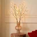 BAOLITVINE Lighted Willow Branches with Timer 70 Fairy Lights 18IN, Brown Twig Branch Lights for Indoor Outdoor Home Fireplace Christmas Decorations