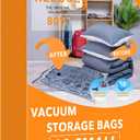 GONGSHI Vacuum Storage Bags, Space Saver Seal Bags For Clothing, Travel Luggage,Blankets, Comforters, Pillows, Clothes Storage.10 Small