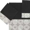 Avanti Linens - 3pc Towel Set, Soft & Absorbent Cotton Towels (Galaxy Collection, Black)