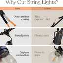 Brightech Ambience Pro Solar Powered Outdoor String Lights -27 ft Commercial Grade Waterproof Edison Patio Lights, Shatterproof LED String Lights for Outside, Porch - 12 Bulbs, 1W Soft White