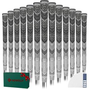 Gowolf Golf Grip Cord Rubber Multi-compound Golf Driver Irons Club Choose 13 Grips with 15pcs Tapes Or Full Kit choose one