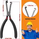 4 x 37960 Electrical Disconnect Pliers, 8in Automotive Electrical Connector Disconnect Pliers Long Spark Plug Disassembly Pliers Tools for Push Tab Style Plugs