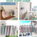 Anti-Sagging Clothes Line Thickened Steel Wire Retractable Clothesline Heavy Duty Clothesline Wall Mounted Matte Black Finished