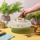 Deviled Egg Carrier with Lid & Handles, 22-Count Portable Tray, Dishwasher-Safe  Green