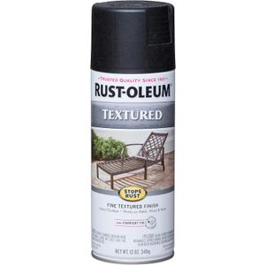 Rust-Oleum 7220830 Textured Spray Paint, 12 oz, Black