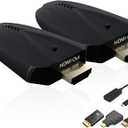 4K Wireless HDMI Transmitter and Receiver, 500 FT/150M Range, Plug and Play 2.4G/5G Wireless HDMI Extender kit for Video and Audio Transmission for Laptop/PC etc. No App/Bluetooth Needed