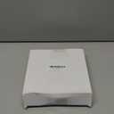 Boocikey 20 Pcs Gold Plastic Plates, 7.5 Inch Gold Dessert Plates, White and gold plastic Plates plastic Appetizer Small Cake plates with gold Grid Rim for Thanksgiving Party Anniversary Weeding