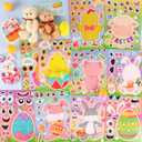 Easter Stickers for Kids, 50 Sheets Make Your Own Stickers, Easter Basket Stuffers DIY Bunny Stickers Sheets, Easter Gifts Decorations for Eggs Easter Crafts for Toddlers Egg Fillers Spring Stickers
