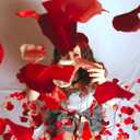 2 x CO-RODE 1200pcs Wedding Decoration Silk Dark Red and Burgundy Rose Petals, Artificial Flowers(Burgundy)