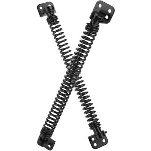 11-1/2" Self Closing Gate Spring Heavy Duty Door Springs to Close Door, Adjustable Tensioner Automatic Gate Closure, Suitable for Wooden Gate, Vinyl Fence, Steel Door, Black, 2 Pcs
