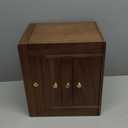 CHOSIN Black Walnut Wooden Jewelry Box, 4-Layer Lockable Organizer with Mirror, Rotatable Ring Holder,Side Doors & Brass Handle, Classical Design for Rings, Necklaces, Earrings, Christmas Gifts