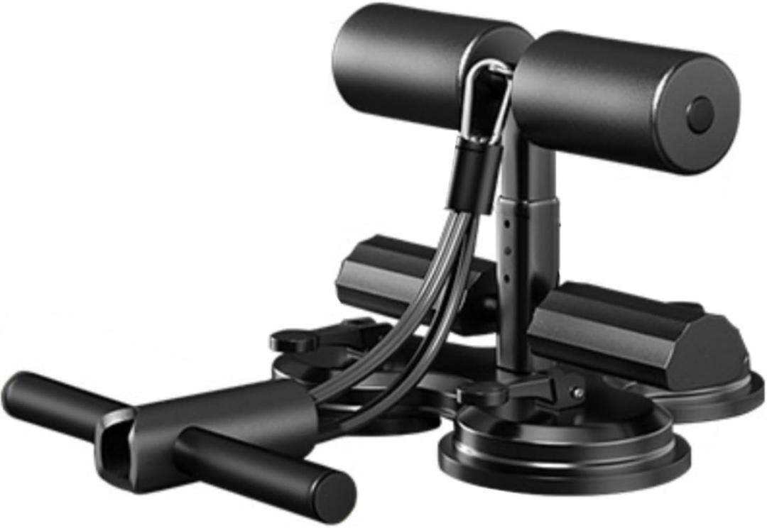 Sit Up Exercise Equipment, Upgraded Sit Up Ab Machine Abdominal Exercise Equipment Height Adjustable with Foot Holder and Triple Suction Cups for Home Gym Strength Training