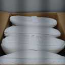 Hotel Grand Softy-Around Feather Down Pillows King Size Set of 2 Packs White Strip 100% Cotton Fabric Bed Pillows for All Position Sleepers,36"x20"/2 Packs