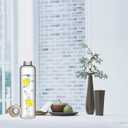 Sursip 32 oz Glass Water Bottle - Nylon Bottle Protection Sleeves, Bamboo Lid, And 1L Time Marked Measurements, Reusable, Eco-Friendly, Safe for Hot Liquids Tea Coffee Daily