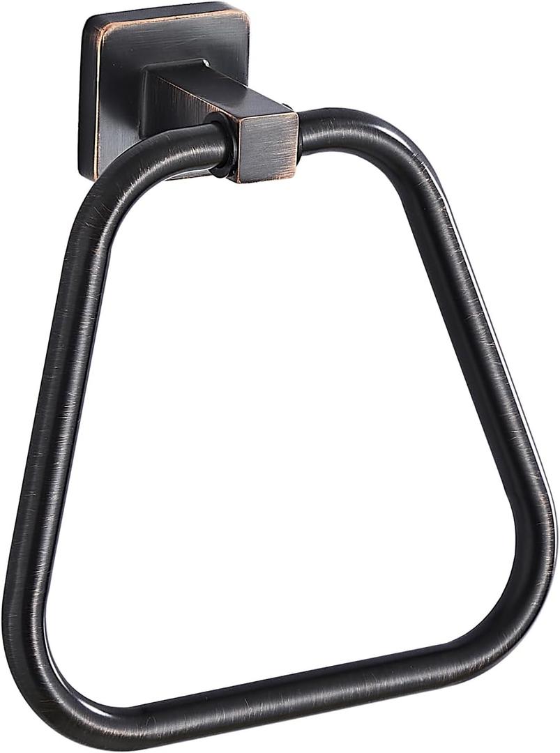 Oil Rubbed Bronze Towel Ring for Bathroom, Kitchen Bath Towel Holder Hangers Wall Mount Heavy Duty Stainless Steel (1 Pack)