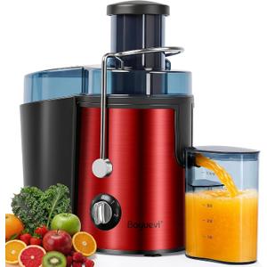 Juicer Machine, 800WCentrifugal Juicer for Whole Fruits and Vegetables,3 Inch Wide Feed Chute, Easy to Clean (red)