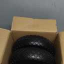 10x3.00-4 Flat Free Tire, 10" Heavy Duty Replacement Tire and Wheel Assemblies, Compatible Cosco Hand Trucks and Trolley Carts, 5/8" Axle Bore Hole, 2.2" Offset Hub, 2-Pack