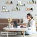 Floating Shelves, 24 Inches, Easy to Install, Wall Mounted, Set of 3, Rustic Wood for Dcor, Storage for Living Room, Bathroom, Bedroom