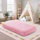4 Pack Kids Air Mattress Fitted Sheet Only Compatible with Intex Cozy Kidz, Light Pink Toddler Inflatable Mattress Sheets for Travel Camping Airbed & Sleepover Party