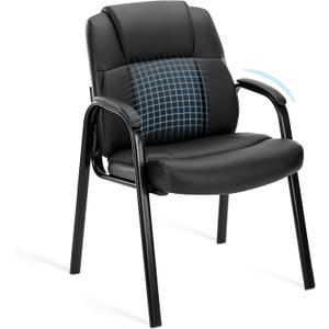 OLIXIS Office Waiting Room Chairs Set of 1, Stationary Side Guest Chair
PU Leather, Comfy Padded Arms, Fit Home Conference Meeting Lobby Area, Medical Clinic Church