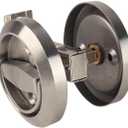 Dixiao 304 Stainless Steel Round Hidden Recessed Cup Door Lock, Doorknobs, Flush Door Knob Locker, Flat Door Knob, Flat Passage Door Lock, Low Profile Handles No Locking 1 Set