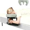 Massage Headrest for Bed, Adjustable Massage Face Cradle at Home, Portable Massage Table Kit for Sleeping Mattress, Face Down Pillow After Eye Surgery (with Armrest Shelf & Breast Pillow)