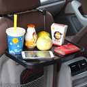 XINDELL Steering Wheel & Car Seat Tray - Universal Foldable Desk for Laptop, Food, Cup Holder - Portable Car Food Tray for Drivers, Kids, Road Trips - Fits All Vehicles