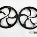 20" Bicycle Wheel Magnesium Rim Set, One-Piece Bike Wheels 5 Spoke Rim