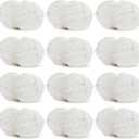 HOMBYS White Chunky Chenille Yarn for Crocheting, Bulky Thick Fluffy Yarn for Knitting,Super Bulky Chunky Yarn for Hand Knitting Blanket, Soft Plush Yarn, 12 Jumbo Pack (27 yds,8 oz Each Skein) (Cream)