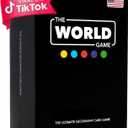 The World Game - Geography Card Game - Fun Game for Easter - Educational Games for Kids, Family and Adults - Cool Learning Gift Idea for Teenage Boys & Girls 8-12 with Map