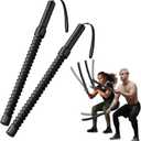 2Pcs Ropeless Battle Rope Men Women for Home Gym, Portable Workout Ropes for HIIT Workouts, Low-Impact Cardio Training, Home Workout, Fitness Equipment