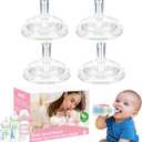 Sippy Nipple Compatible with Dr. Brown's Wide-Neck Baby Bottles & Sippy Spout Bottles (1 Count (Pack of 4))